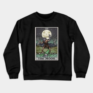 The Moon Halloween Tarot Card Werewolf Jack O Lantern Crab Crewneck Sweatshirt